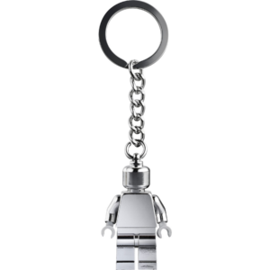 Zilverkleurige minifiguur sleutelhanger